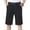 Black, variant on Mens Dress Shorts Button Zipper Pocket Solid Casual Suit Style Commuter