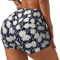 thumbnail image 2 of Kdxio Daisies Flowers Print Workout Shorts for Women Seamless Soft Smooth Gym Yoga Scrunch Active Shorts, 2 of 9