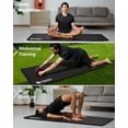 YR Large Exercise Mat 74"x35" Extra Wide Floor Pilates 1/2 inch Thick