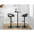 thumbnail image 3 of Grotto Adjustable Bar Stool, Black Bar Stools, Bar Chairs, Swivel Bar Stools, Bar Stools Set of 2, Bar Stools for Kitchen Counter (Black Wood, Black), 3 of 6