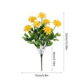 thumbnail image 2 of Simulation Daisies Plastic Flowers Realistic 12-in Bouquet, Lifelike Artificial Daisy Spray for Outdoor Festival Decor, All-Season Hanging Display for Porch, Patio, Home & Garden, 2 of 6