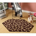 thumbnail image 3 of Furnishmyplace Giraffe Tall Order Area Rug for Living Room, Dining Room, Kids 12' Hexagon, 3 of 5