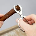 thumbnail image 5 of Stainless Steel Cigar Scissors w/ Black PVC Leather Pouch, 5 of 8
