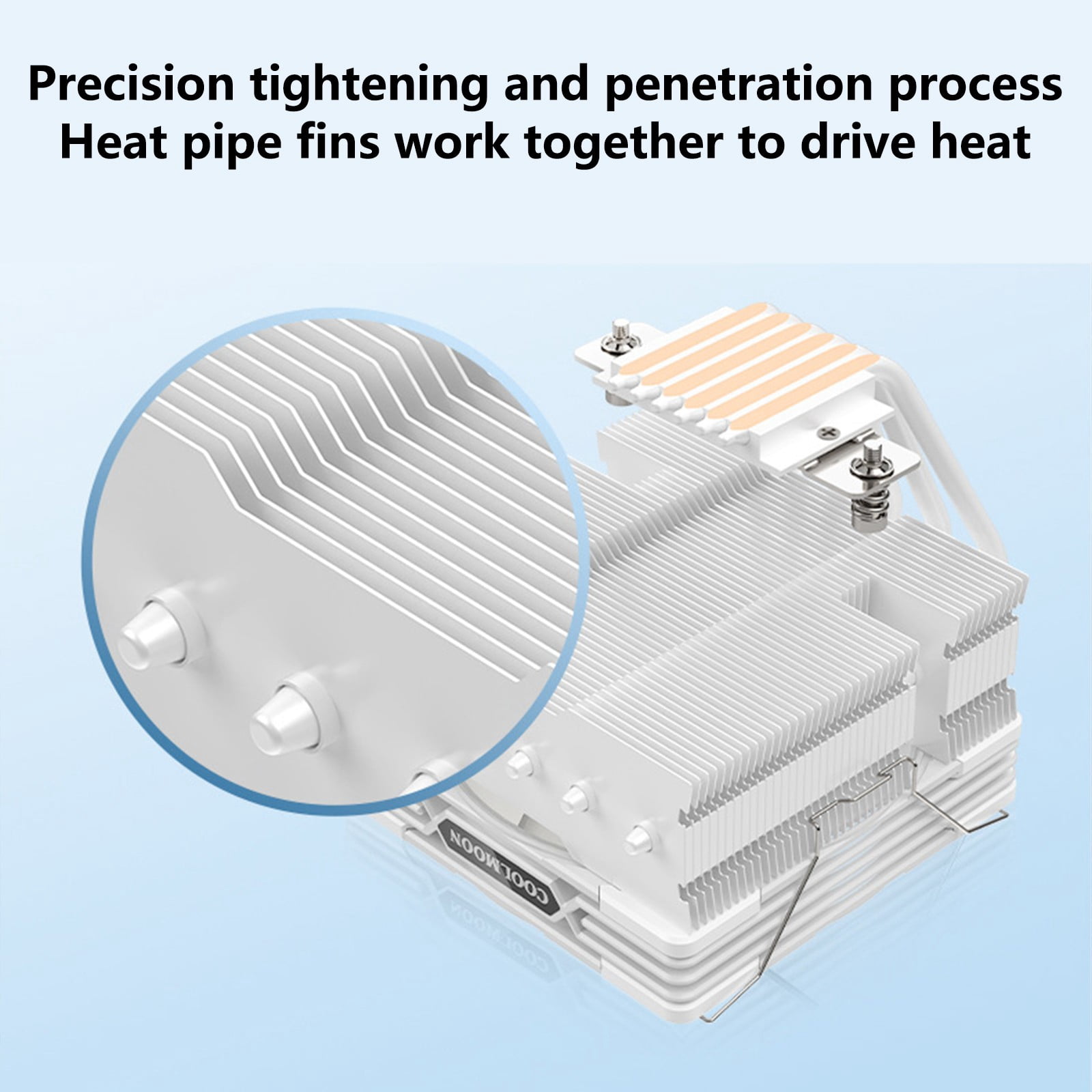 RUISINERY CPU Air Coolers 6Heat Pipe Coolers ARGB 12cm Fan with Advanced Heat Tube for Enhances Cooling Fan