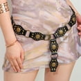 thumbnail image 4 of Rivet Studded Belt Western Waistband Pants Belt Fashion Ethnic Waiststrap Dress Belt Women Waist Ornaments for Party, 4 of 8