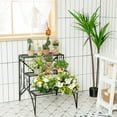 thumbnail image 2 of Costway 3 Tier Stair Style Metal Plant Stand Garden Shelf Flower Pot Display Rack, 2 of 10