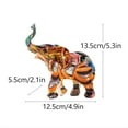 thumbnail image 3 of Colorful Abstract Elephant Figurine – Handcrafted Resin Sculpture, Modern Home Decor Accent, Unique Art Ornament, Gift for Animal Lovers, 3 of 5