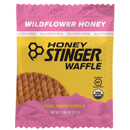 Honey Stinger Gluten Free Organic Energy Waffles, Wildflower Honey, 16 Ct