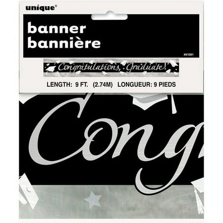 Unique Industries Assorted Colors Party Banner, 108" x 5"
