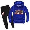 thumbnail image 5 of Roblox-Conjunto de ropa periférica para niños y niñas, Chaqueta de algodón, pantalones, 2 piezas, traje deportivo informal, regalos, 5 of 5