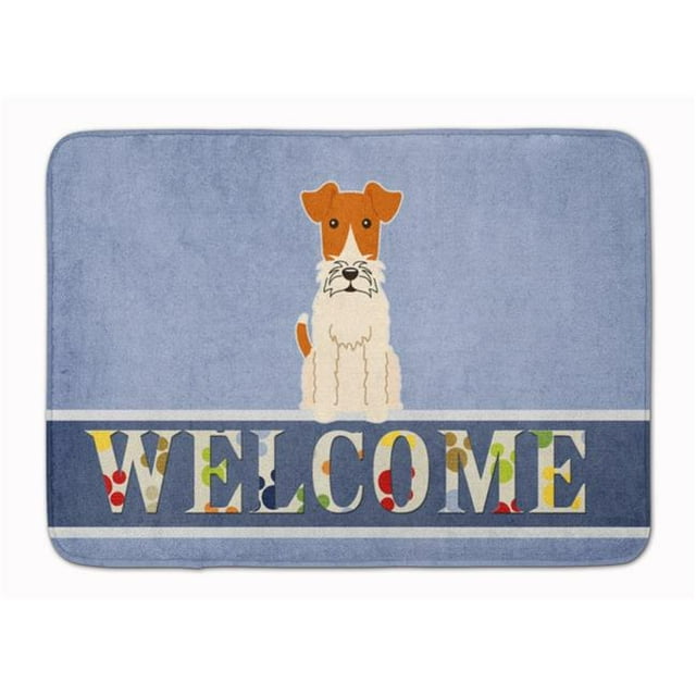 Carolines Treasures BB5682RUG Fil Fox Terrier Bienvenue Machine Lavable Mémoire Tapis de Mousse