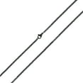 thumbnail image 1 of Unisex Elegant Dainty Rolo Cable Chain Necklace Black IP Stainless Steel Women Men Teens 24 Inch 2.5 MM, 1 of 5