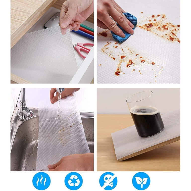 Christmas gift,Shelf Liner Non-Adhesive EVA Cupboard Cabinet Pad Drawer Mat  Fridge Liner Roll for Kitchen and Bedroom 45*100cm 