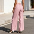 thumbnail image 4 of Aimik Women's High Waist Pleated Wide Leg Pants Straight Leg Dress Trousers Fashion Work Office Business Pant with Pockets, 4 of 5