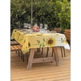 thumbnail image 2 of Outdoor Tablecloth with Umbrella Hole and Zipper, Sunflower Fall Rectangle Table Cloth 52x70 Inch Waterproof Tablecloth, Thanksgiving Floral Autumn Pastoral Picnic Table Cover for Patio Camping, 2 of 7