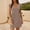Khaki, variant on Women's Casual Dress Summer Beach Loose Fit V Neck Dress with Ruffled Sleeves for Relaxed Style Brown XL