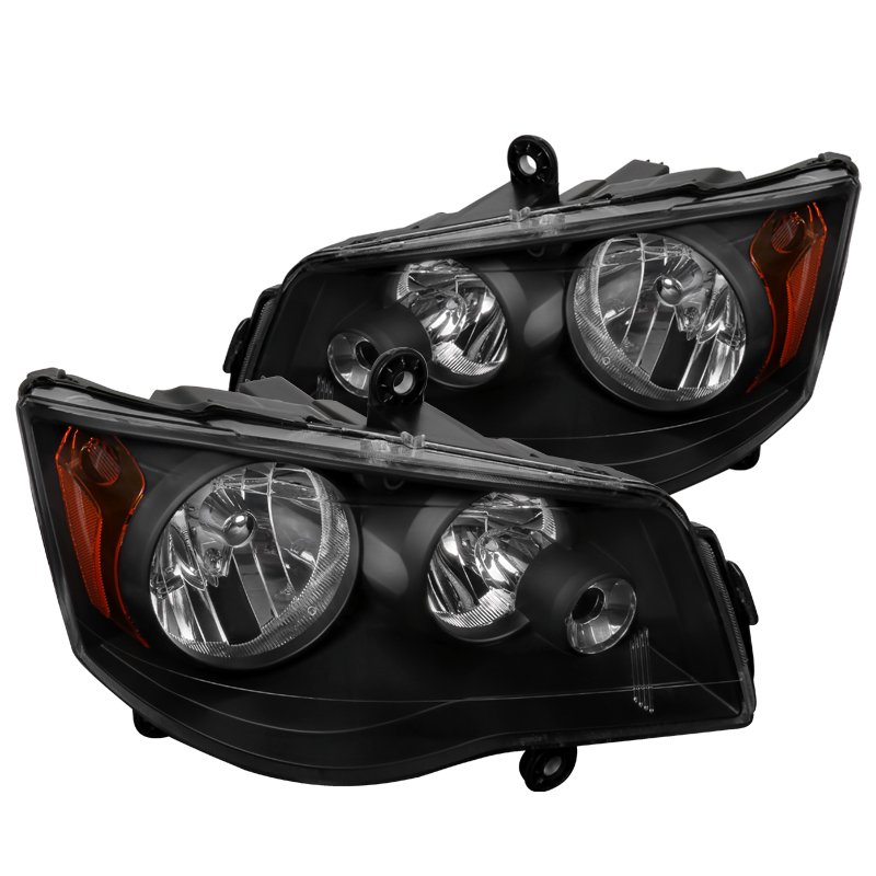SpecD Tuning Black Headlights for 20112018 Dodge Grand Caravan Head