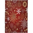 thumbnail image 6 of Christmas Red Tablecloth,Red Gold Snowflakes Rectangle Modern Table Linen Cloth Cover for Xmas Kitchen Dining Room Party Home Decor,60x120, 6 of 7