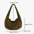 thumbnail image 3 of FENOHREFE Multipurpose Slouchy Bag Studded Handbag Armpit Bag for Women Retro Shoulder Bag Underarm Purse for Business and Travel, 3 of 8