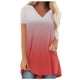 thumbnail image 1 of Camiseta informal de manga corta con estampado teñido anudado degradado para mujer Camiseta de manga corta con cuello en V para mujer OAVQHLG3B Store lin121212, 1 of 5