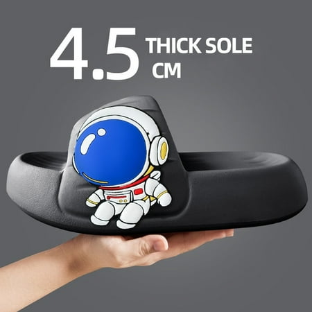 

CoCopeanut BEVERGREEN Thick Sole Cute Astronaut Women Slippers Bathroom Beach Indoor Sandals 2022 Summer New Couple Slides Soft Women Shoes