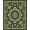 Green, Pattern 1, variant on ODIKA 4' x 6' Machine Washable Non-Slip Area Rug, Middle Eastern Medallion High Traffic Rug, Gold, 385302
