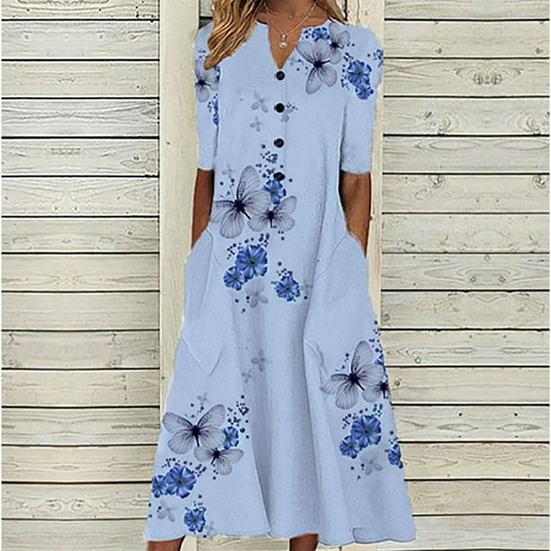 Deals of the Week!Generic Fashion Women Casual Loose Butterfly Printing ...
