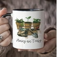 thumbnail image 3 of YouNique Designs Hoeing Aint Easy Crazy Plant Lady Mug, 11 Ounces, Plant Mug, Plant Coffee Mug, Plant Mom Mug, Plant Lover Cup, Plant Coffee Mug for Women (Black Handle), 3 of 6