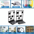 thumbnail image 4 of Sujetalibros para estanterías, sujetalibros de metal para libros de oficina en el hogar, soporte para estanterías, decoración del hogar, tapones para libros, soporte para libros, sujetalibros de, 4 of 6