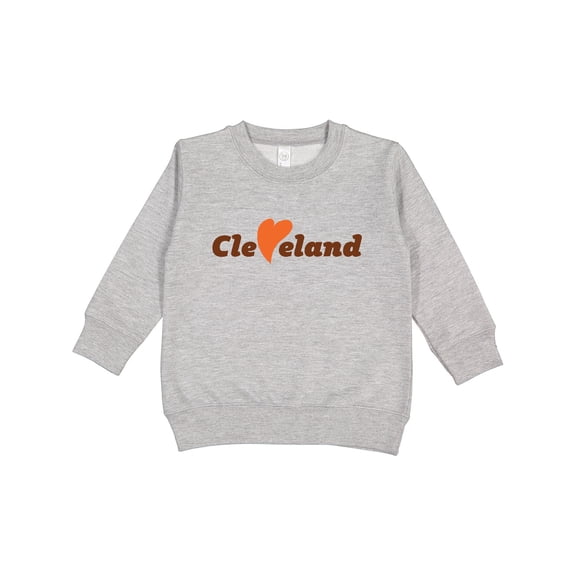 Inktastic Cleveland Heart Solid Orange Toddler Sweatshirt