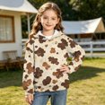 thumbnail image 4 of Yutgune Unisex Kids Cow Print Hoodie, Long Sleeve Graphic Pullover Sweatshirt with Pocket, Sizes 3-13 Years, 4 of 7