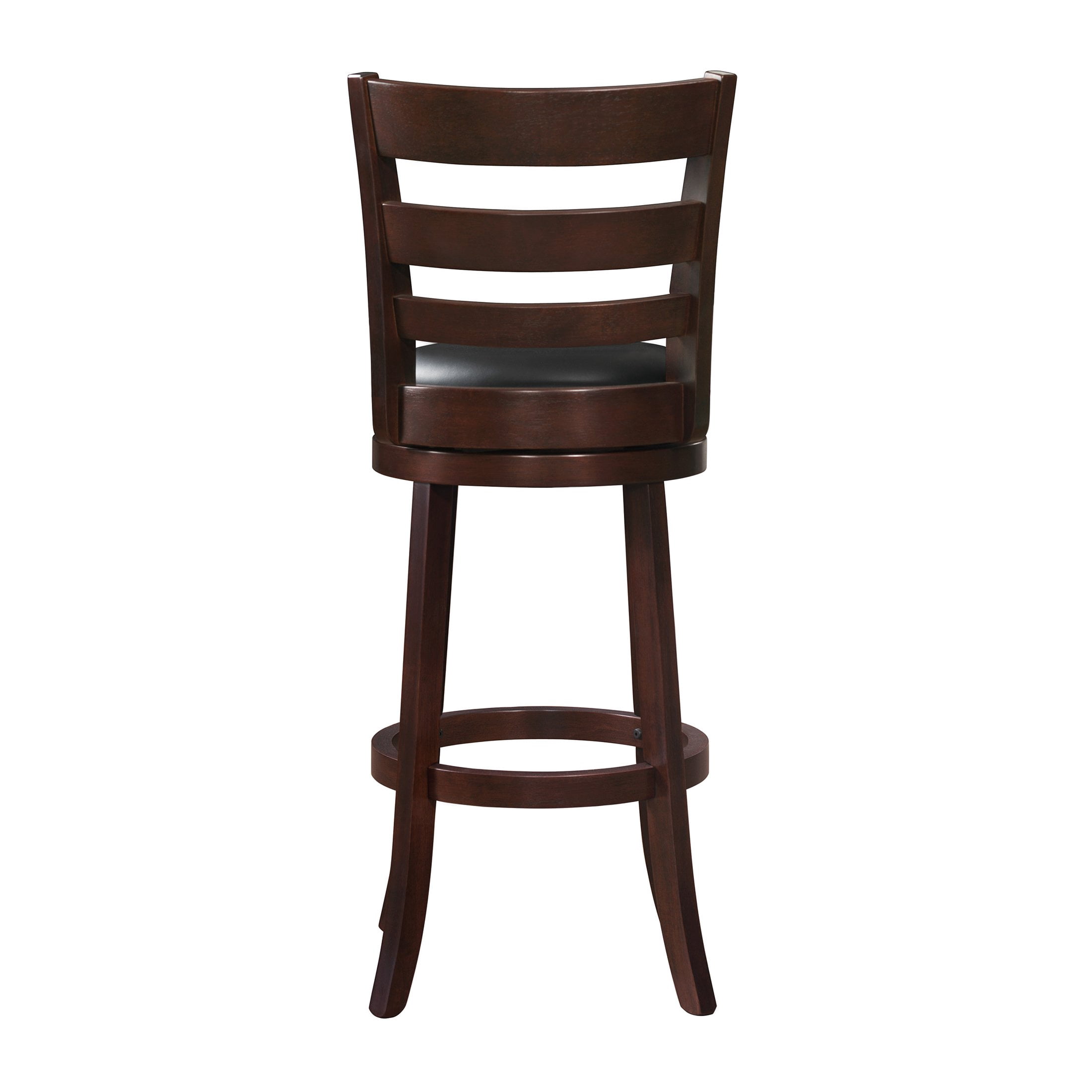 OakvillePark Odelia Ladder Back Swivel Barstool, Pub Height, Cherry