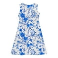 thumbnail image 5 of Delliss Girls Summer Sleeveless Dress Tropical Print Skater Twirly Dresses 4-14Years, 5 of 8