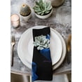 thumbnail image 2 of Blue Rose Cloth Napkins Set of 8 Reusable Dinner Napkins, Vintage Abstract Garden Flower Floral Black Cocktail Napkin Washable Table Napkins for Wedding/Holiday Party/Baby Shower 20"x20", 2 of 7