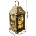 thumbnail image 4 of Eid Mubarak Laterne, Ramadan Dekoration Laterne-Candle Holz Lantern Marokkanische Vintage Laterne Deko H?ngende Eid Lichter Mit LED Ohne Batterie, Orientalische Lampe für Muslimischen Islam Eid (A), 4 of 8