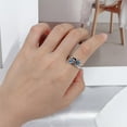 thumbnail image 2 of CZ Puppy Paw Print Adjustable Ring for Women Pet Lover I am Enough Inspirational Statement Jewelry Animal Rings with Birthstone Claw Open Wrap Finger Band for Dog Cat Owners Friends Family, 2 of 11