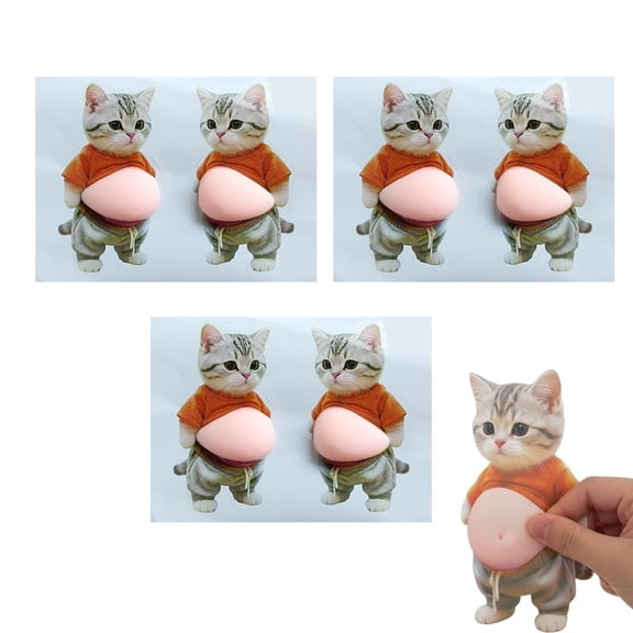 Cute Cat Silicone Door Stopper Anti-Collision Pads Stick & Tools No Peel