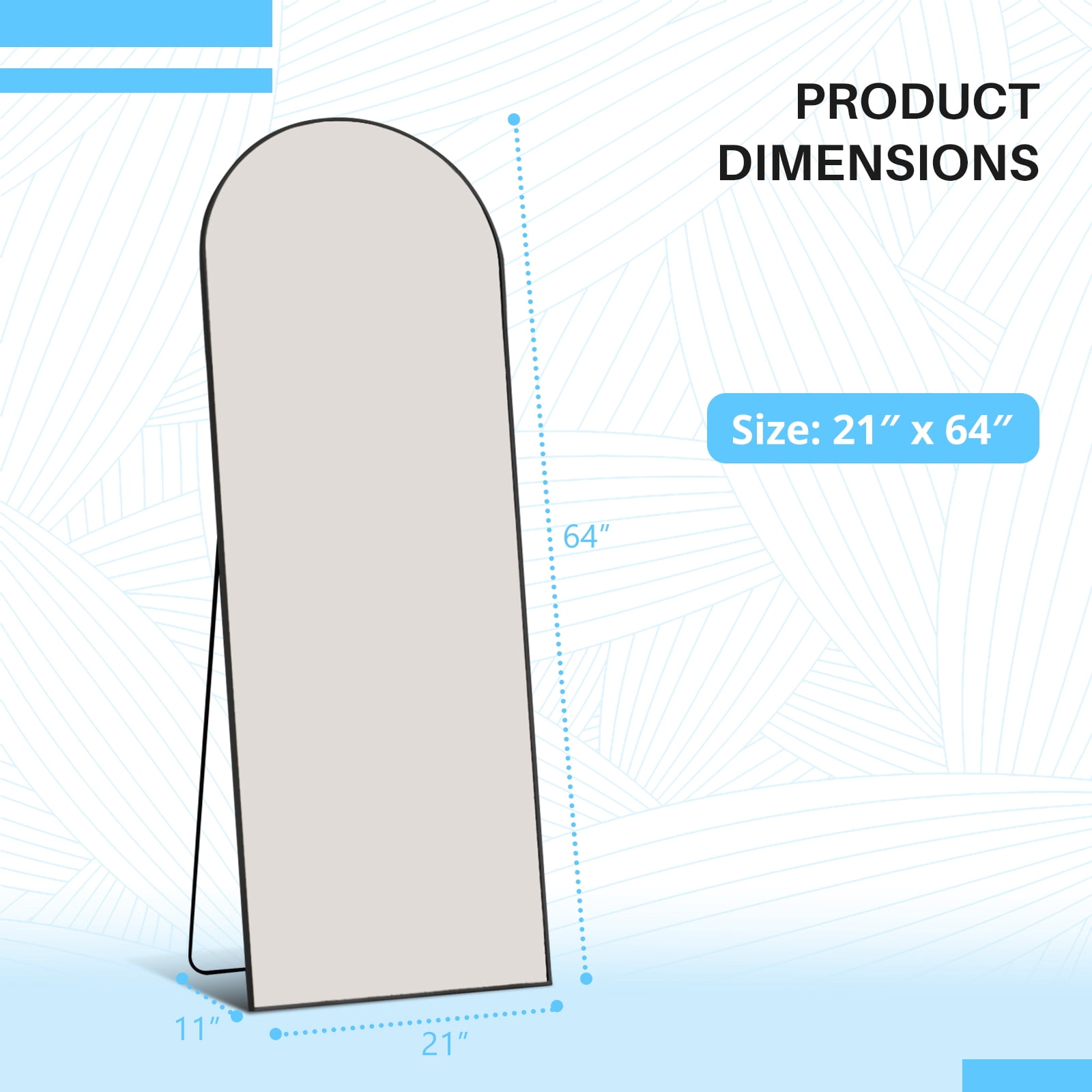 SIMENMAX, Full Length Floor Mirror, 64
