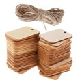 thumbnail image 2 of 100 Piezas colgantes de madera perfecl Etiquetas de Regalos decoración Joyería, 2 of 8