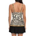 thumbnail image 3 of Gibobby Trajes de Baño para Mujer Nuevo traje de baño tankini europeo y americano sexy con estampado conservador dividido(Marrón,XL), 3 of 4