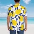 thumbnail image 6 of Bixox Men's Hawaiian Shirts Men's Tropical Lemon Print Short-Sleeve Shirt-Small, 6 of 8