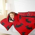 thumbnail image 4 of Manfei Boys Happy Halloween King Size Comforter Sets,Trick Or Treat Bedding Comforter Set,Black Bats Bedding Set For Teens,Ultra Soft Home Decor Reversible,3pcs, 4 of 8