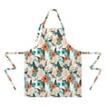 thumbnail image 2 of Pioneer Flower Floral Print Pattern Apron-Garden Aprons for Women with Pockets-Cotton Linen Waterproof Kitchen Cooking Gardening Aprons Adjustable for Kitchen,Cooking,BBQ and Salon 33x27 Inch, 2 of 7
