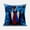 Blue Red Brown, variant on Amrita Sen Three Women Throw Pillow in Blue Beige Red 16x16