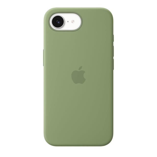 Funda de silicona para iPhone 17e con MagSafe, verde musgo claro
