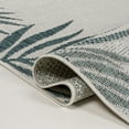 thumbnail image 3 of JONATHAN Y TUSCAN SUN 8 x 10 Area Rug, Isla Coastal Cottage Palm Frond Border - Blue/Cream, TSN207C-8, 3 of 5