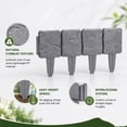thumbnail image 3 of Imitation Stone Garden Fence, Plastic Retaining Edging Border, Cobbled Effect Landscape Decor Interlocking Decorative Panels Flower Bed Path Lawn Outdoor Picket Yard Grass Edge (Grey, 20PCS), 3 of 10