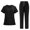 Black, variant on 2 Piece Sets for Older Women Shorts Women Two Piece Casual Outfits Sets Shorts Short Sleeve Outfits for Women 2 Piece Sets
