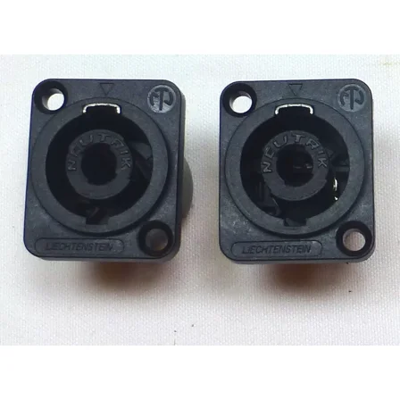 (2)Two Original Neutrik NL4MP Female SpeakON Connectors Square Configuration.
