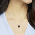 thumbnail image 4 of Collar con colgante de cisne de Swarovski con pavé de cristal negro, 4 of 4